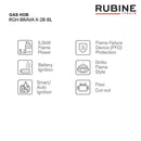 Rubine 2 Burner Glass Hob Built In Gas Cooker RGH-BRAVA X-2B-BL / RGH-VERRA2B-SK / RGH-FIGATA2B-BL