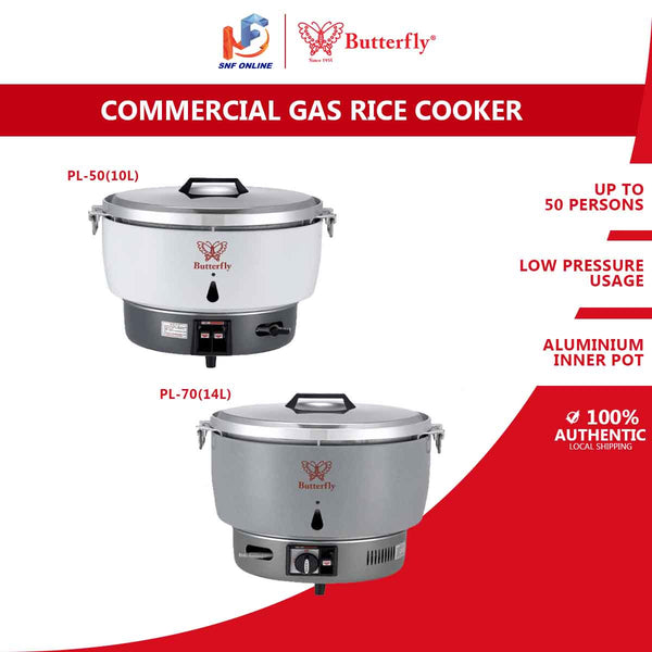 Butterfly Commercial Gas Rice Cooker PL-50 (10L) PL-70 (14L)