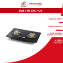PENSONIC Dapur 2 Penunu Built In Glass Hob PGH-422N