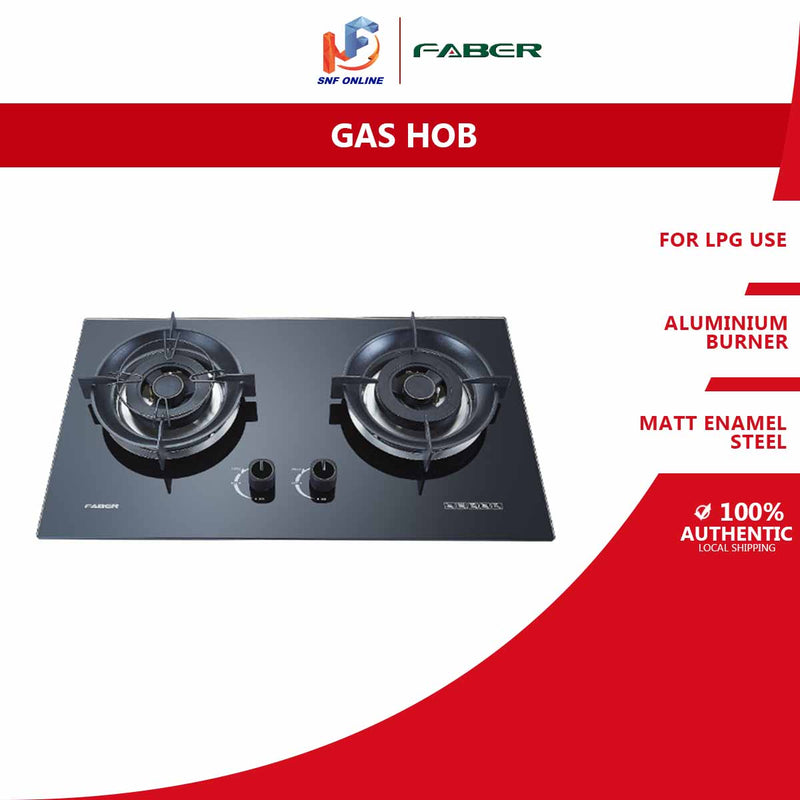 Faber Dapur Gas Tanam - 2 Burner Built In Gas Hob FBIH-G752B520TG