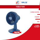 Milux Kipas Meja Zefiro Table Gale Fan 10" MGF-T10 (BLUE)