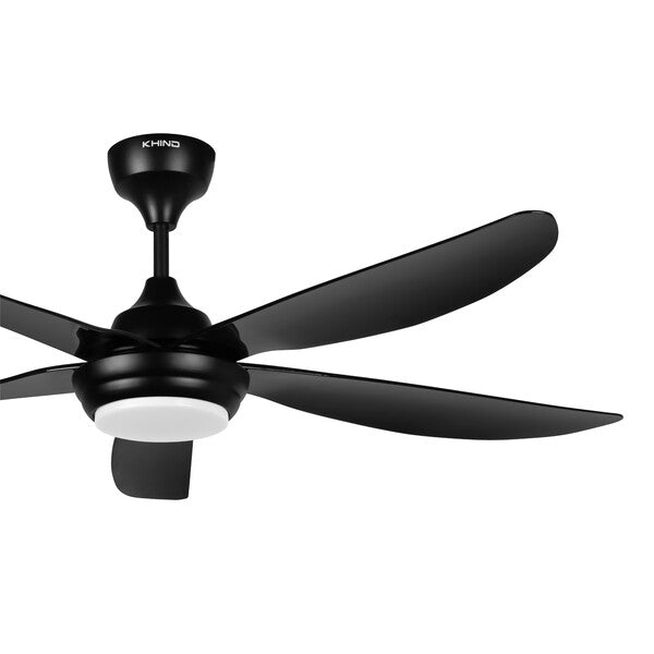 Khind 56" Ceiling Fan DC Motor Remote Control and Led CF56DC3RL ( Matt Black )