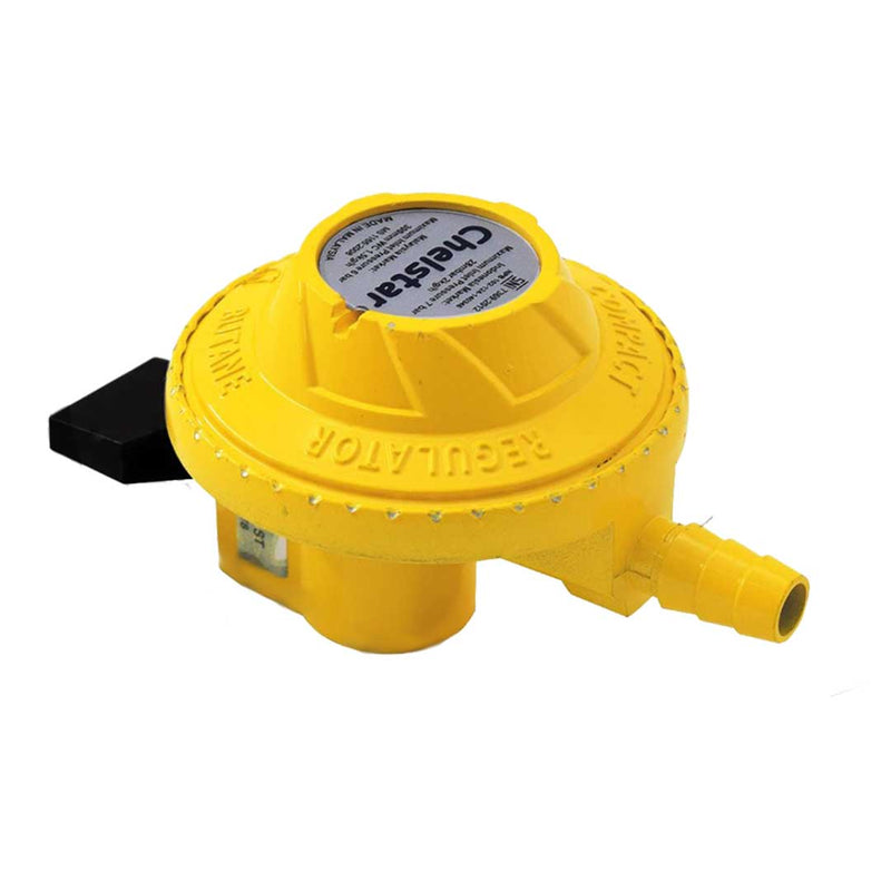 Eurogas Penyambung Kepala Gas SIRIM Safety (SET) Low Pressure Gas Regulator Complete Double Safety Rubber Hose WHITE-HOSE CR-319E