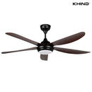 Khind 56" Ceiling Fan DC Motor Remote Control and Led CF56DC4RL ( Mocha )