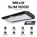 Milux Penyedut Asap Dapur Slim Cooker Hood MHS-S431 MHS-432W