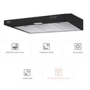 Rubine Slim Cooker Hood RSH-GENOA-90BL / RSH-GENOA-75BL / RSH-GENOA-60BL