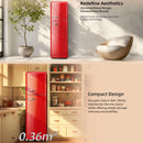 CHiQ Peti Sejuk Retro 2 Pintu Inverter Retro Refrigerator 2 Door Fridge Inverter (255L) CTM255N-RRD