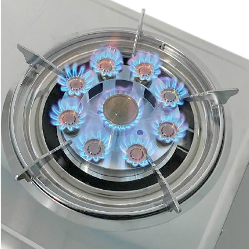 SAYANG Dapur Gas S/S 8 Jets Double Burners Gas Stove ELH0746