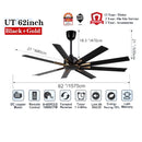 Regair UT Kipas Siling Ceiling Fan UT62 UT62-MB (62" ) UT72 UT72-MB (72") UT84 UT84-MB (84") (Matt Black)