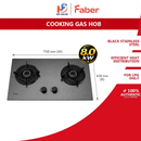 Faber Dapur Gas Tanam Built-In Cooker Hob Lavin Inox FBIH-GN752B400SSB