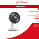 Butterfly Kipas Meja - 8'' Table Fan (Grey+White) BTF-8001