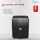 Midea Penggoreng Udara 5.5L Digital Air Fryer MAF-D55A
