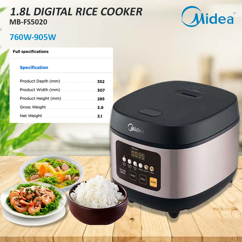 Midea 1.8L Digital Rice Cooker MB-FS5020