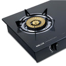Milux Dapur Gas 2 Pembakar 2 Burner Gas Cooker (Black Glass Top) MSG-6260