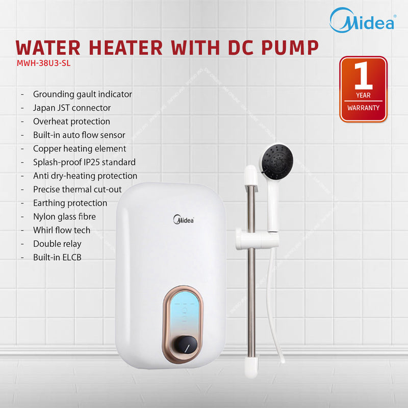 Midea Water Heater With DC Pump MWH-38U3-SL