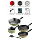 Tefal Set Kuali 7 PCS - Quickchef Cookware Set Moringa Green B957S795 B957S7