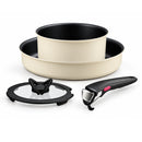 Tefal Ingenio So Delicious Cookware L825S424 L826S424 (4pc) L825S524 L826S524 (5pc) (Lichen Green/Vanilla Beige)