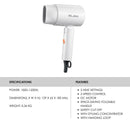 Elba Pengering Rambut Hair Dryer EHD-S1228TR(WH)