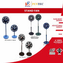 Pentec Kipas Berdiri Stand Fan TAC-2010 (10") TAC-2012 TAC-2012B (Brown/Blue) (12")