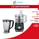 ELBA Pengisar Pemproses Makanan Serbaguna Food Processor All-in-one for Food Preparation-Black (800W) EFP-K2480(BK)