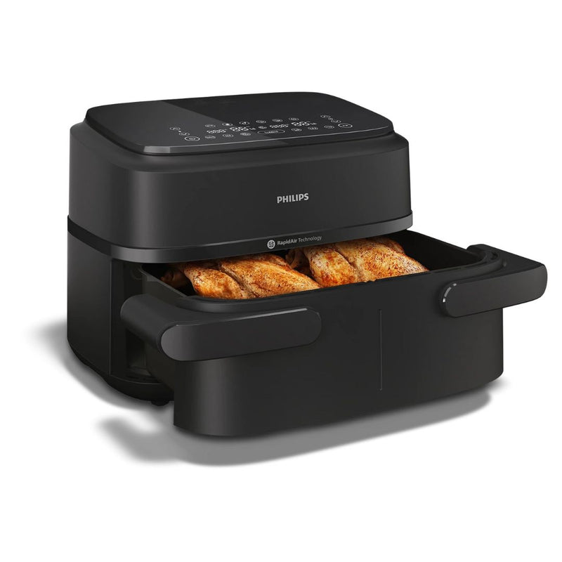 Philips Penggoreng Tanpa Minyak Digital Air Fryer with Dual Basket 1000 Series (7.1L) NA150/09