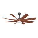 Rezo 60'' Ceiling Fan 8 Blade LED With Remote Control OCTO (Dark Wood / Matt Black)