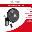 Phison Kipas Dinding Circulation Wall Fan 8" with Remote PCF-5082