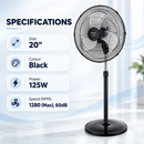 Milux Industrial Stand Fan MISF-1801 (18") MISF-2001 (20")