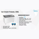 Midea Peti Aiskrim Ice Cream Freezer 336L MDRZ458FZG01Y