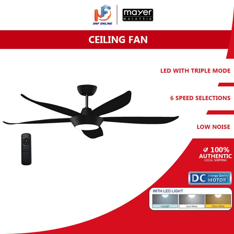 Mistral Kipas Siling 56" DC Ceiling Fan 5 Blade Remote Control With LED Light MCF562RL