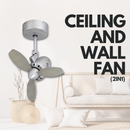 Elmark Kipas Siling & Dinding 18” (Perak) P50-BA 18" Ceiling and Wall Fan (Silver) P50-BA
