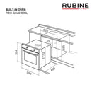 Rubine Built In Oven RBO-CAVO-60BL (60L) RBO-LAVA-70SS (70L)