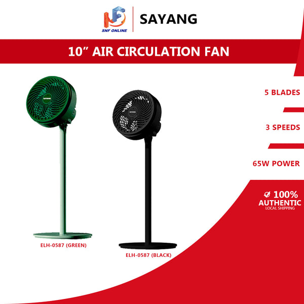SAYANG (10") Stand Circulation Fan ELH0587 (Green / Black)