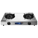 Midea Dapur Gas Keluli Tahan Karat 2 Penunu - 2 Burner Stainless Steel Gas Stove MGS-T2133S