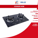 Milux Dapur Gas Sintered Stone Panel Cooker Hob (4.8kW) MGH-C699F (Black)