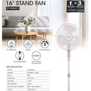 Khind Kipas Berdiri - 16'' Stand Fan With Timer SF1602AC3