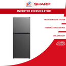 Sharp Peti Sejuk 2 Pintu (198L) 2 Door Inverter Refrigerator Dark Silver SJ1988MDS