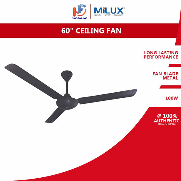 Milux Kipas Syiling - Ceiling Fan 60’’ Black MCF-6001B (1set)