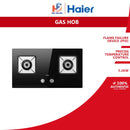 Haier Dapur Gas - Gas Hob Tempered Glass Gas Cooker (Black) HC-Q27266