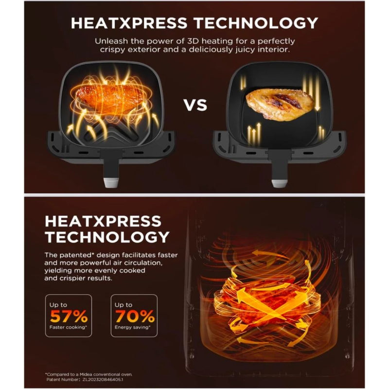 Midea Penggorengan Udara Digital -7L Digital Air Fryer MAD700F7APK