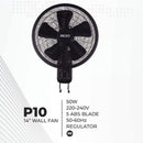 Rezo Kipas Dinding - 14'' Wall Fan P10 (Pull String) / P20 (Remote Control)