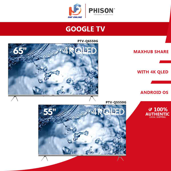 Phison QLED Slim Edge Google TV PTV-Q5550G (55") / PTV-Q6550G (65")