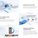 Midea Peti Sejuk Beku Aiskrim White Ice Cream Freezer INVERTER QUATTRO MDRZ163FEG01Y (110L) MDRZ293FEG01Y (220L)