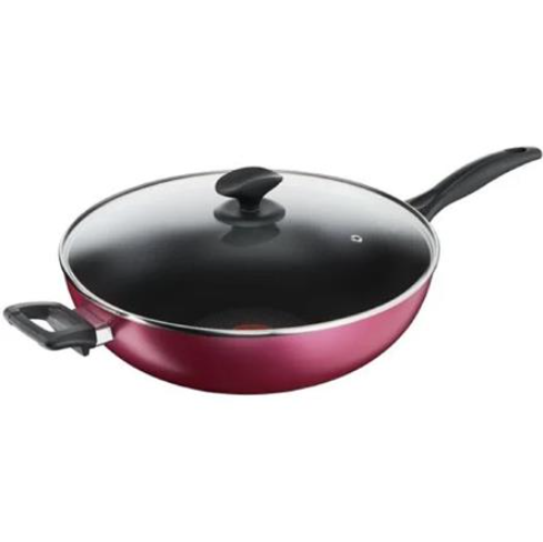 Tefal kuali Cookware Light & Clean Wokpan 32cm With Lid B22494
