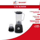 Sharp Pengisar - 1.25L Blender With Dry Mill EM131BK