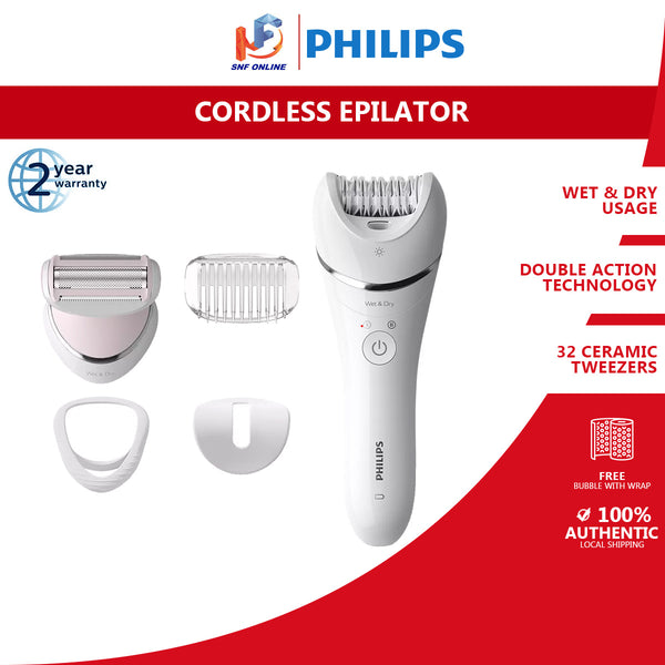 PHILIPS Pencukur Epilator Wet & Dry 8000 Series Rechargeable BRE710/00