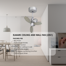 Elmark Kipas Siling & Dinding 18” (Perak) P50-BA 18" Ceiling and Wall Fan (Silver) P50-BA