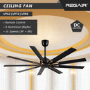 Regair UT Kipas Siling Ceiling Fan UT62 UT62-MB (62" ) UT72 UT72-MB (72") UT84 UT84-MB (84") (Matt Black)