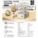 Khind Pengukus Makanan - 18L Food Steamer (Beige) SE1808DF