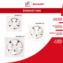 Sharp Pengudaraan Kipas - Exhaust Fan GVE80W (8") GVE100W (10") GVE120W (12")